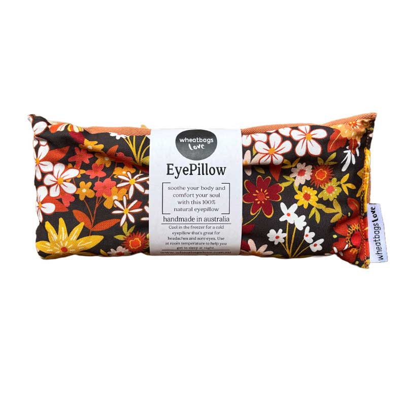wheatbage love eye pillow groovy flowers
