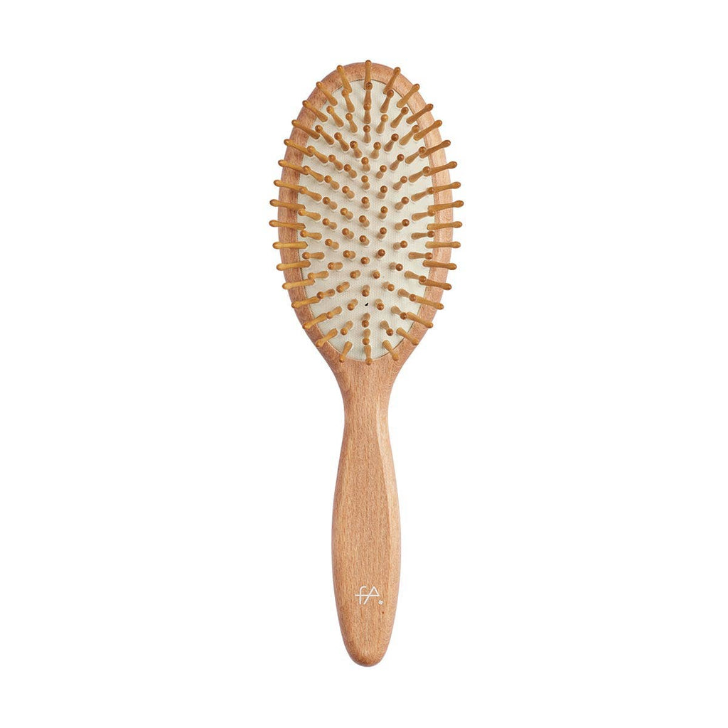 FA BRUSHES Oval Massage Hairbrush with Wooden Pins