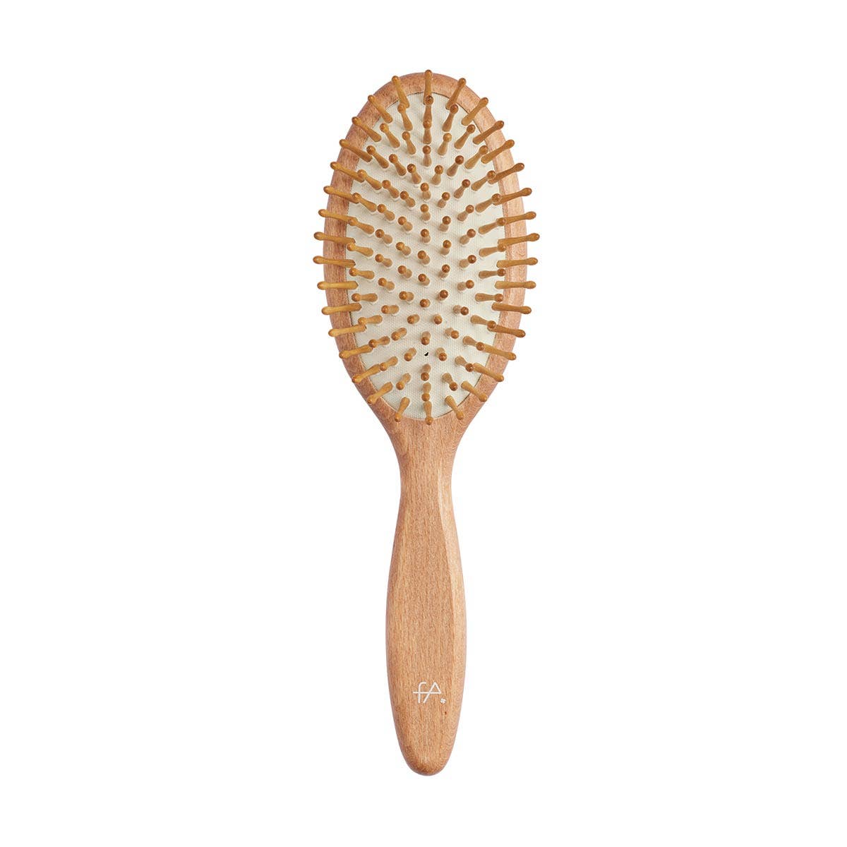 FA BRUSHES Oval Massage Hairbrush with Wooden Pins