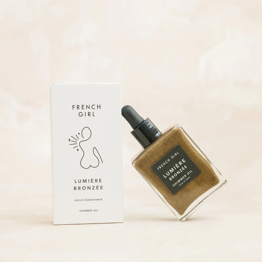 French Girl Organic Bronzee Shimmer Oil product and box