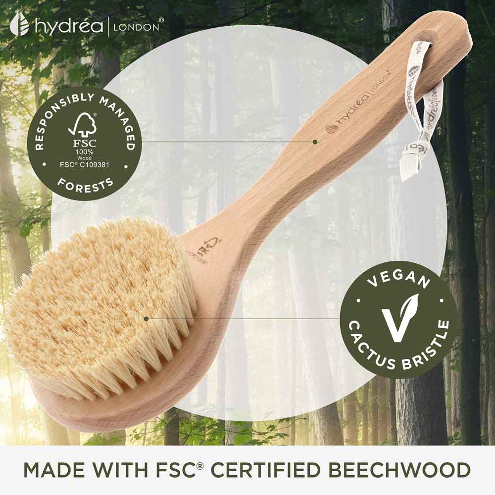 HYDREA LONDON Classic Dry Body Brush-Cactus Bristle