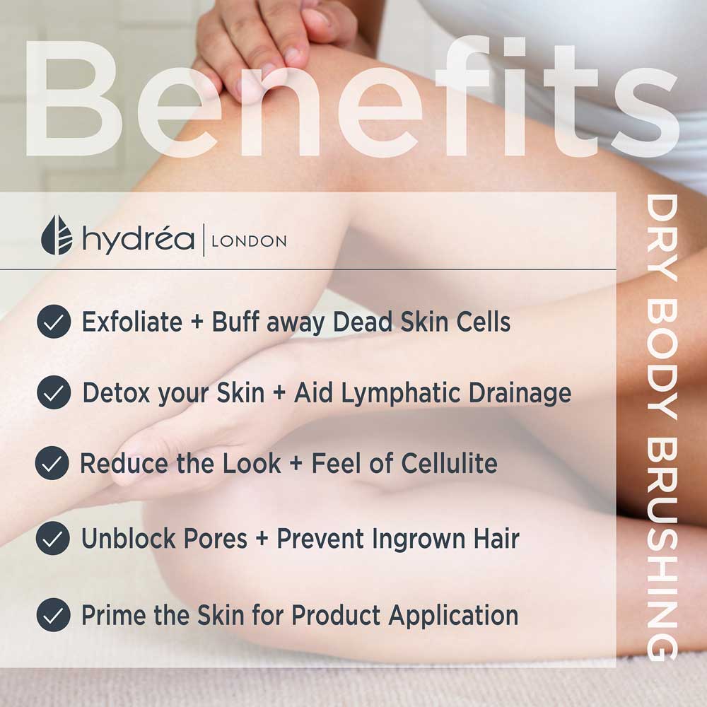 HYDREA LONDON Dry Body Brush with Detachable Handle