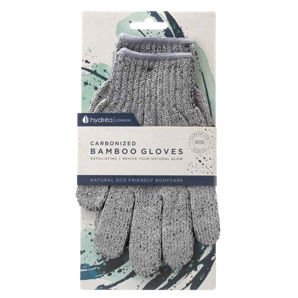 HYDREA LONDON Carbonized Bamboo Exfoliating Gloves