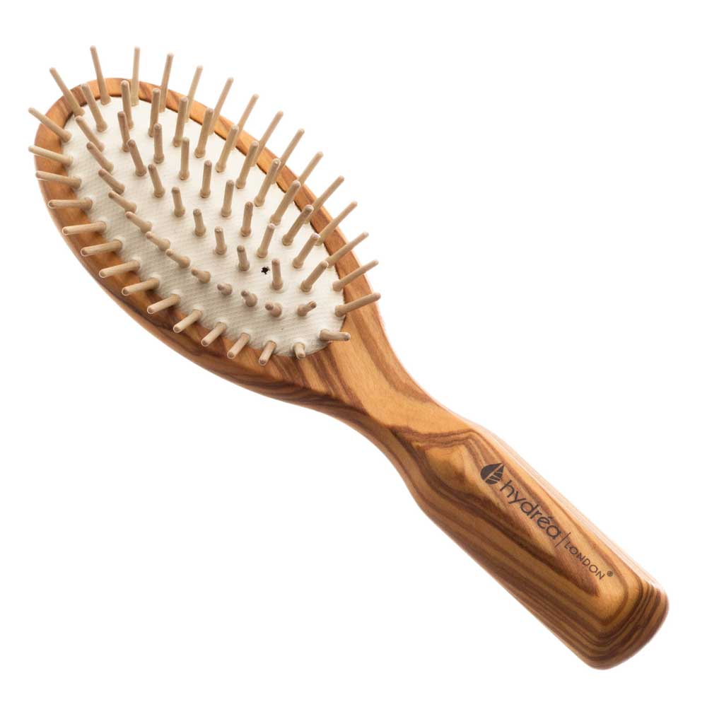 HYDREA LONDON Olive Wood Travel Hair Brush