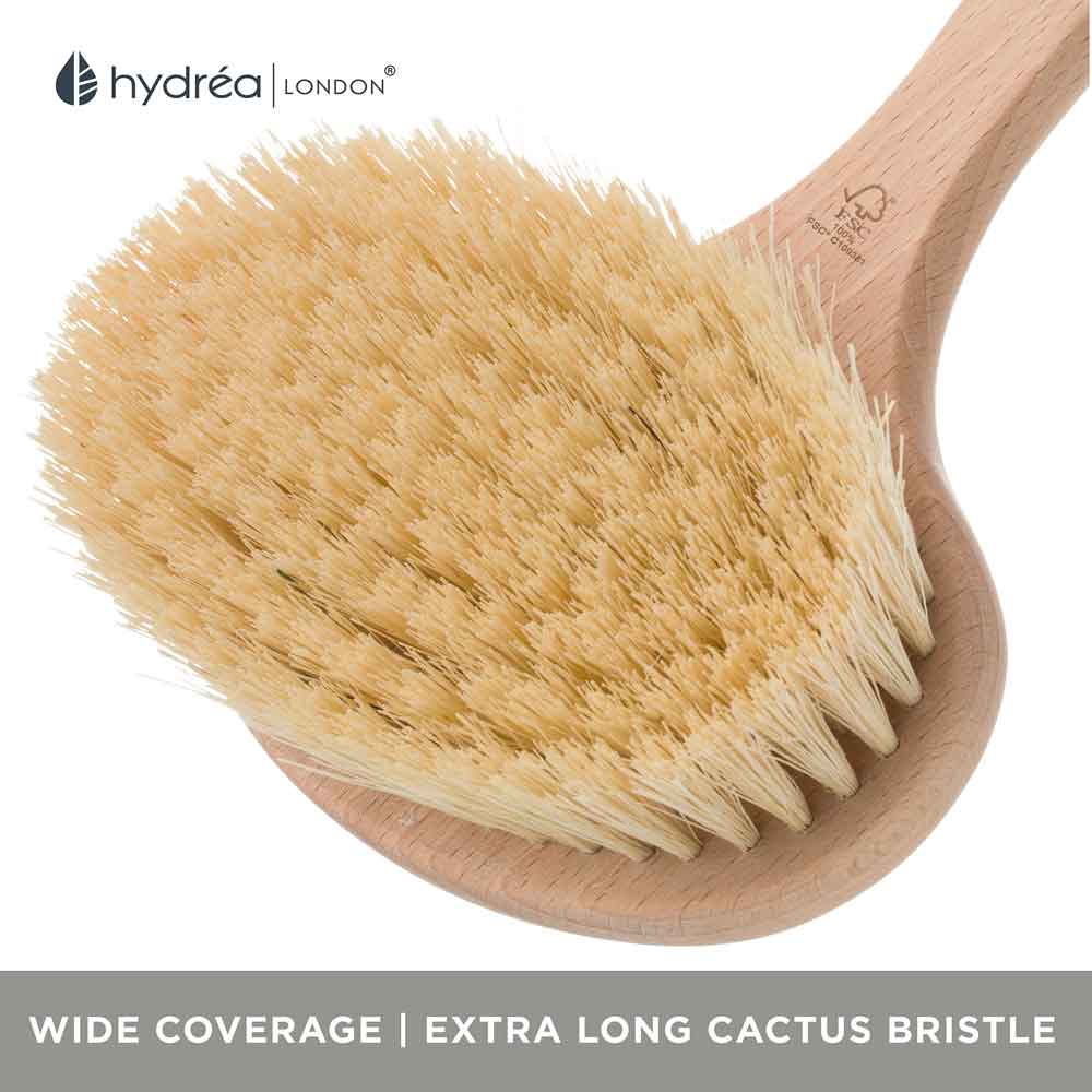HYDREA LONDON Detox Dry Body Brush Long Cactus Bristle