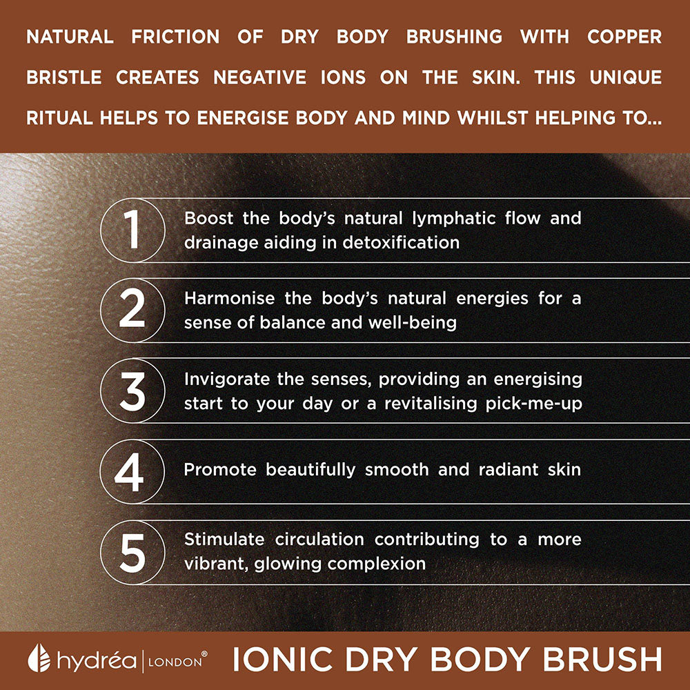 HYDREA LONDON Copper Glow Ionic Dry Body Brush