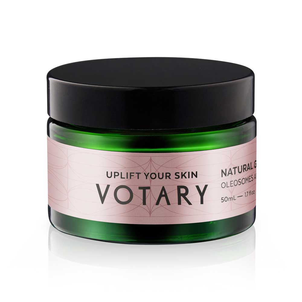 Votary natural glow day cream jar front