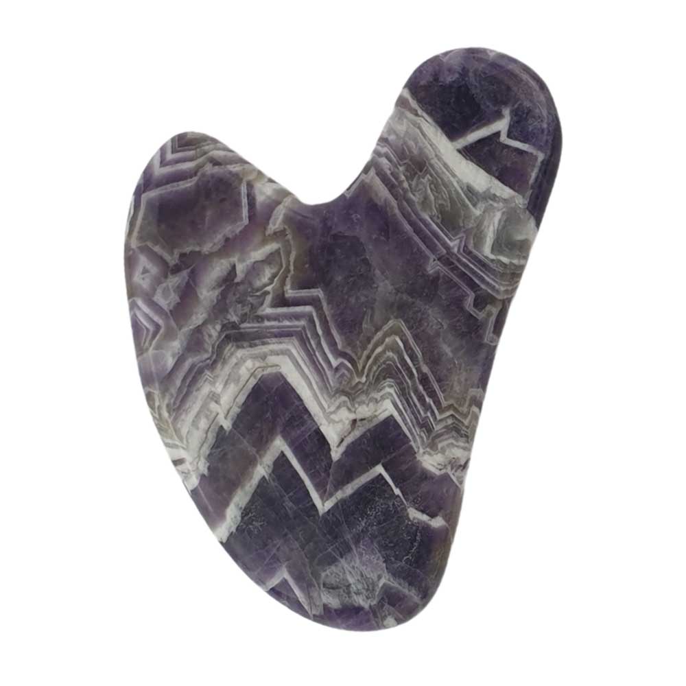 amethyst crystal gua sha facial massage tool