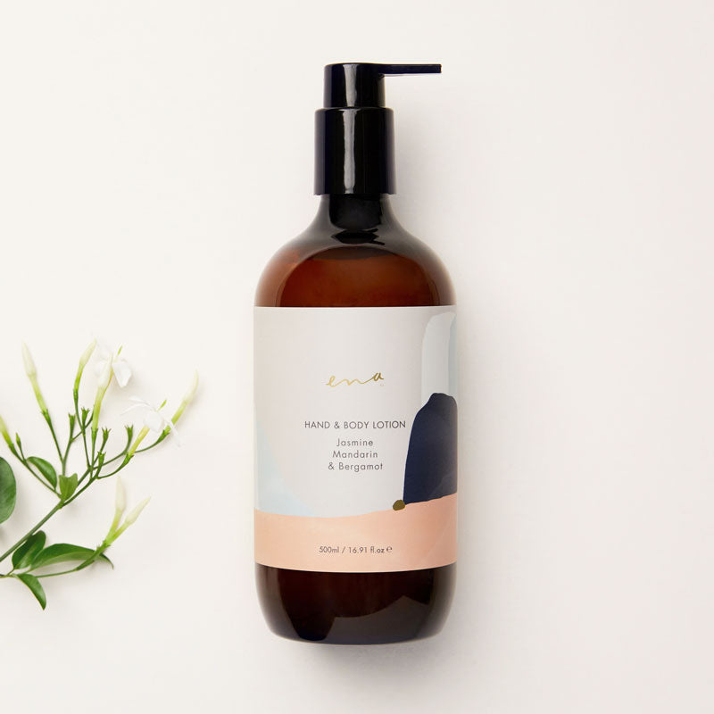 ena hand body lotion jasmine mandarin bergamot styled