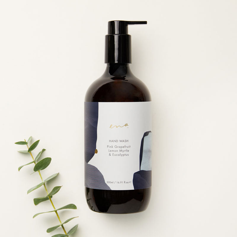 ena hand wash pink grapefruit lemon myrtle eucalyptus styled