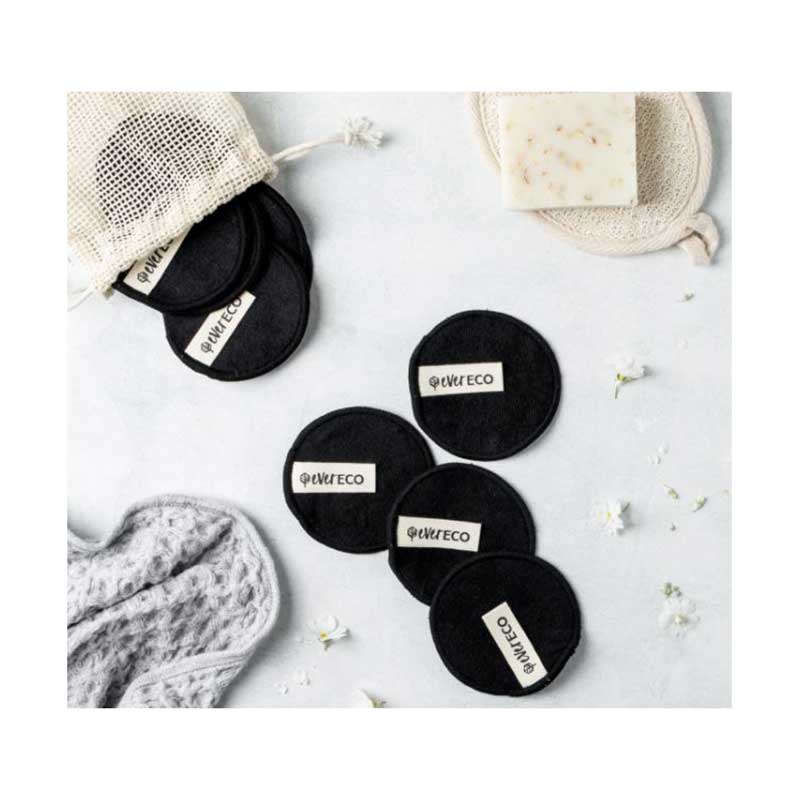 ever eco reuable bamboo black makeup rounds