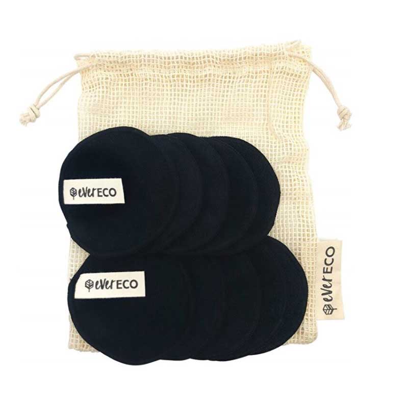 ever eco reuable bamboo facial pads black