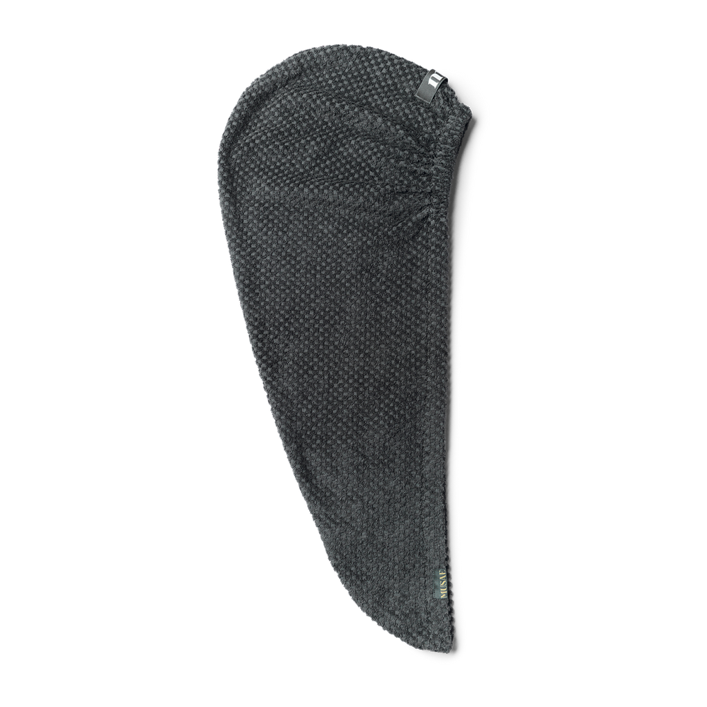 musae mane hair towel in stormy weather laying flat lay on a white background