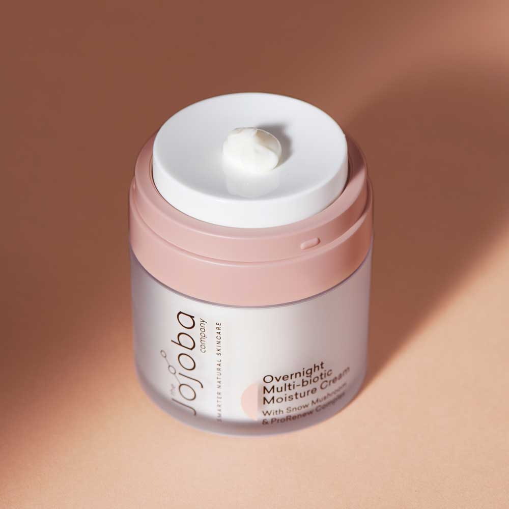 the jojoba company overnight multi biotic moisture cream open