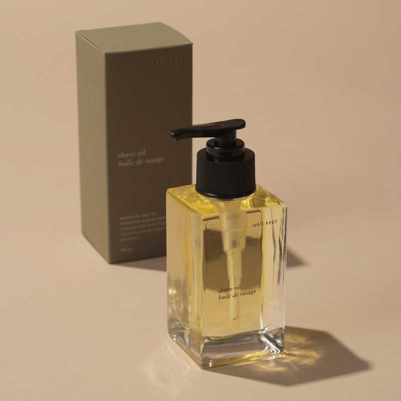 well kept shave oil scene