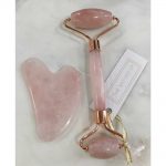 tnc crystal facal roller and gua sha rose quartz marble