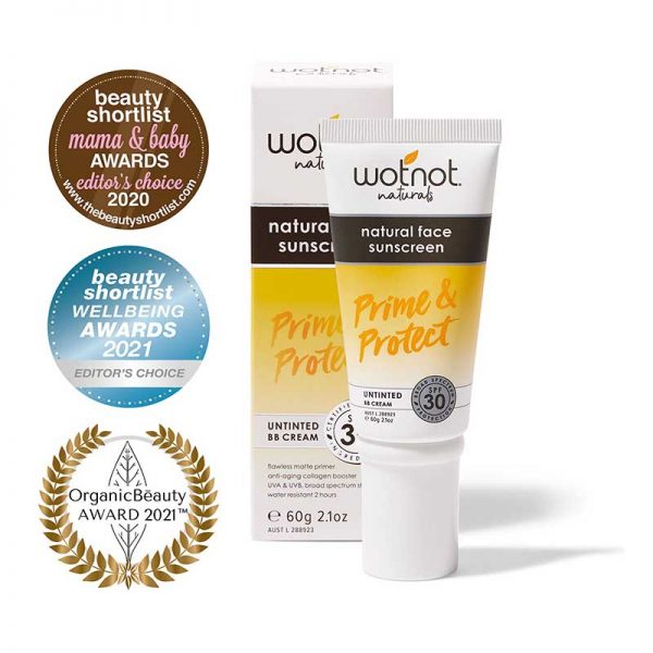 wotnot natural sunscreen 30SPF untinted Bb Cream award