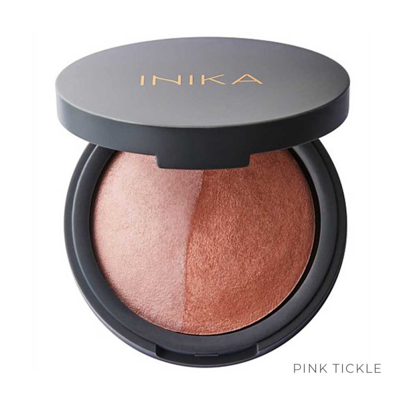 inika organic baked mineral blush duo pink tickle
