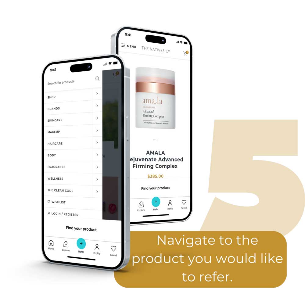 Navigate to the product you would like to refer
