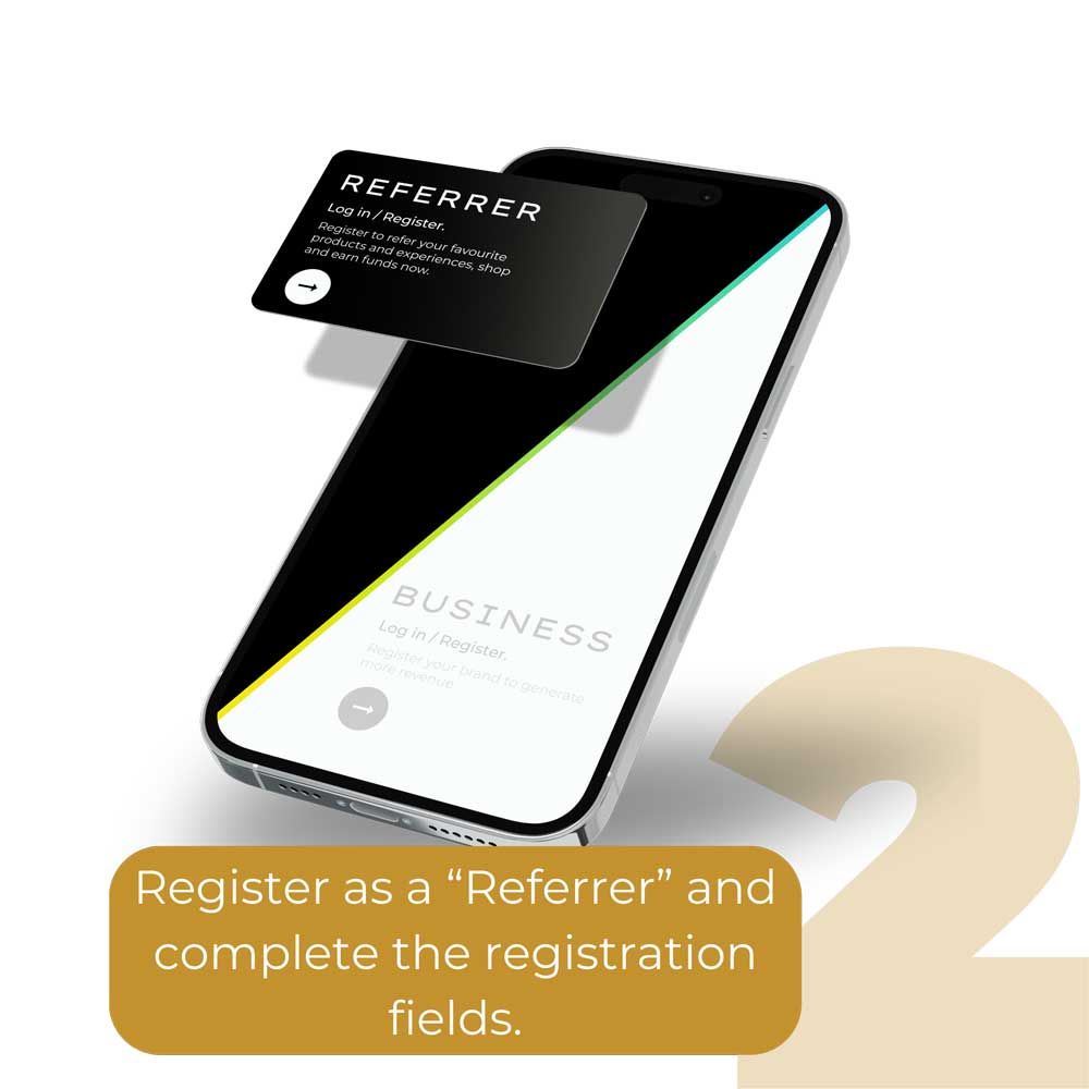 Register as a "Referrer" and complete the registration fields